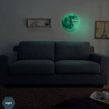 MoonGlow – Glow Dark Moon-inspired wall clock with night lighting Carvallo