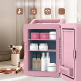 Mini Kylskåp Spegeldörr Portabel 12L Kylare Carvallo