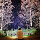 Bredstrålande LED-huvudlampa med powerbank-funktion och USB-laddningsport Carvallo