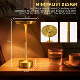 Trådlös Modern Aura Bordslampa - Trådlös Bordslampa med Touchkontroll & Modern Nordisk Design Carvallo