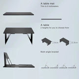 Pappers-tunn Laptop Bord - Bärbart & Lätt Mini Bord för Studier och Läsning Carvallo
