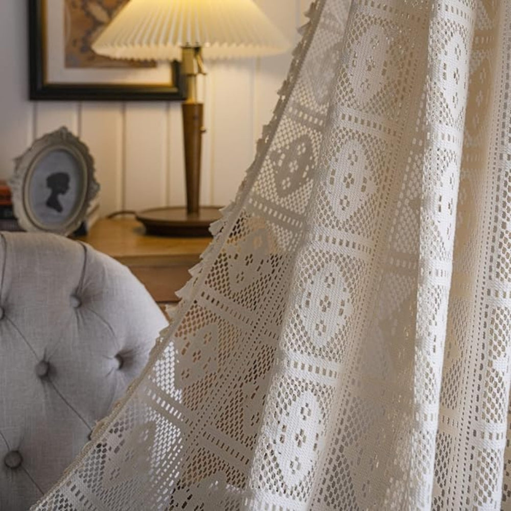 Rombus rutig diamantmönster gardin Carvallo