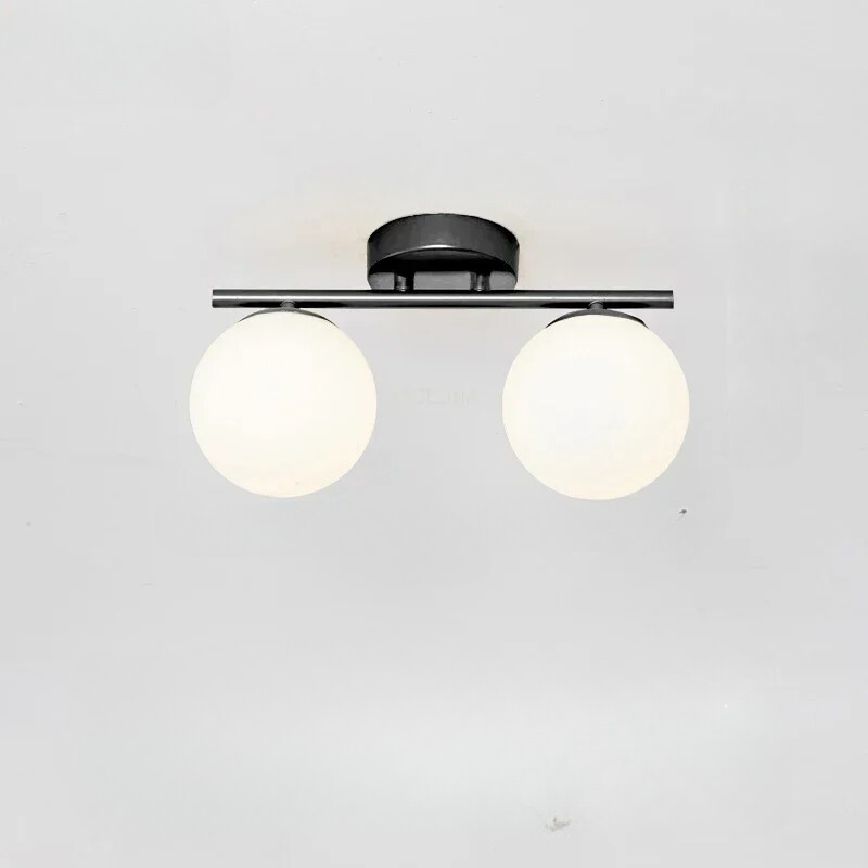 Nordic LED taklampa i glas - elegant vit boll för alla rum MILA Sverige