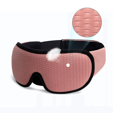 Portabel 3D Sovmask - Ljusblockerande, Mjukt Vadderat Ögonskydd för Optimal Komfort-Personligt-BB-Rosa-Hemnix
