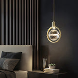Modern ring kristall LED taklampa Carvallo