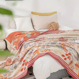 Vineyard Blossom Reversible Cotton Blanket Carvallo