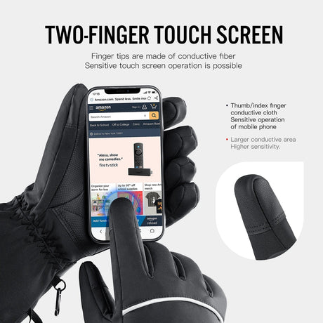 Unisex Värmehandskar - Uppladdningsbara & Touchscreenvänliga (Batterier ingår) Carvallo