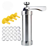 Kekspress i rostfritt stål med tillbehör för kreativa kakor och bakverk Carvallo