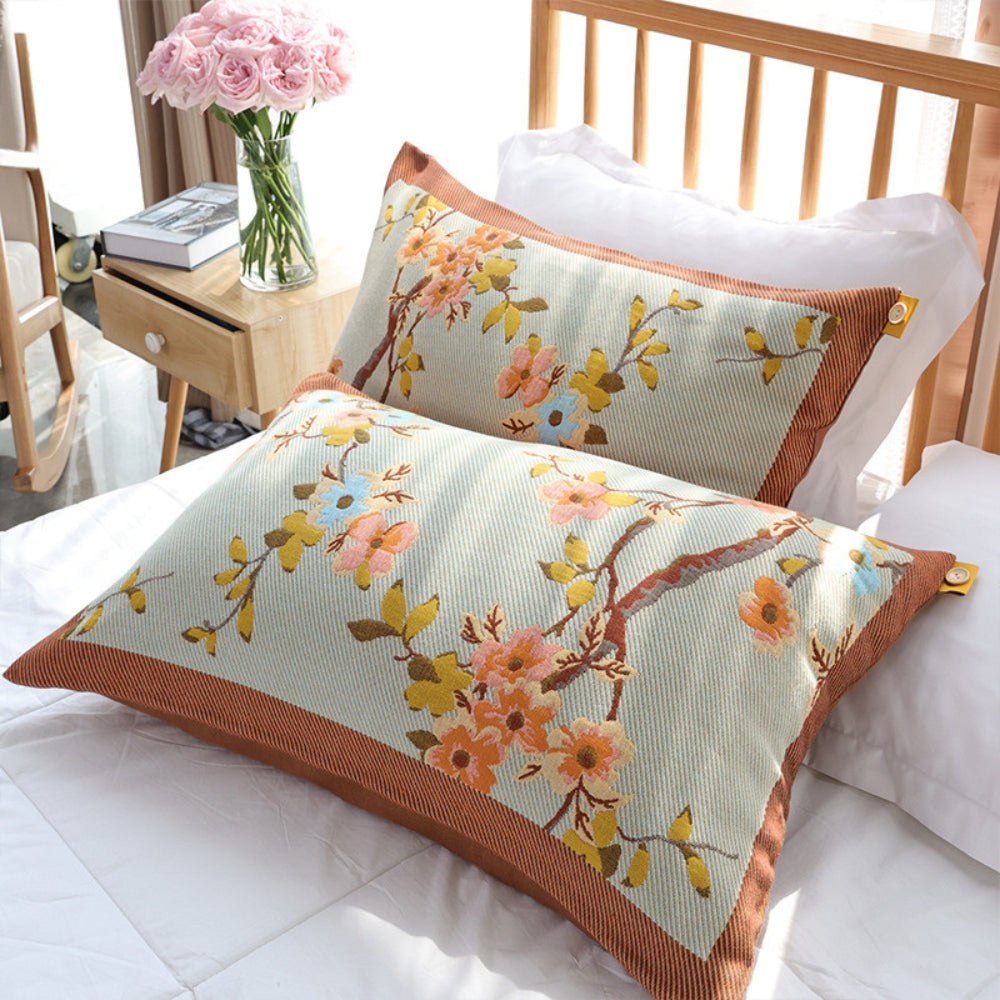 Eleganta Bomull Kuddöverdrag – Traditionell Arv Utseende Carvallo