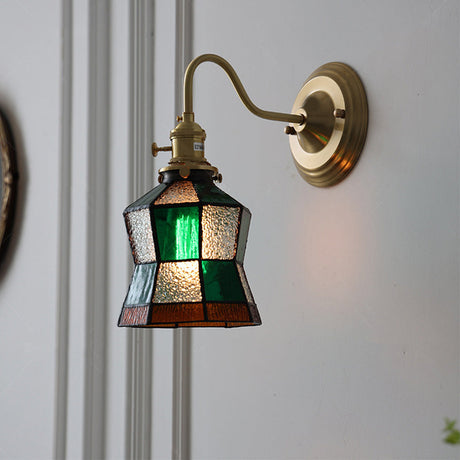 Vägglampa med vintage glas skugga armatur Carvallo