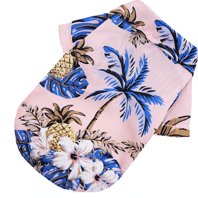 Hawaiiansk Strand-Skjorta för Husdjur-Husdjur-BB-Rosa | Ananas-XS-Hemnix