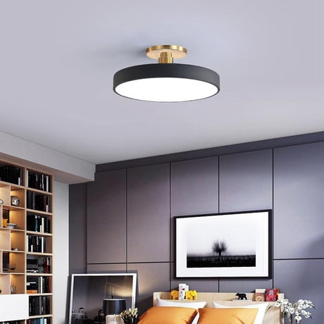 Modern cirkulär LED taklampa – semi-flush design Carvallo