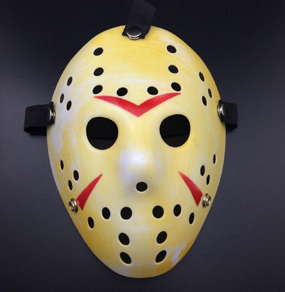 Jason Hockey Mask-Utklädnad-BB-Gul-Hemnix