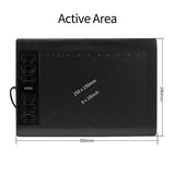 Stort digitalt ritkonsttablett skissblock med penna Carvallo