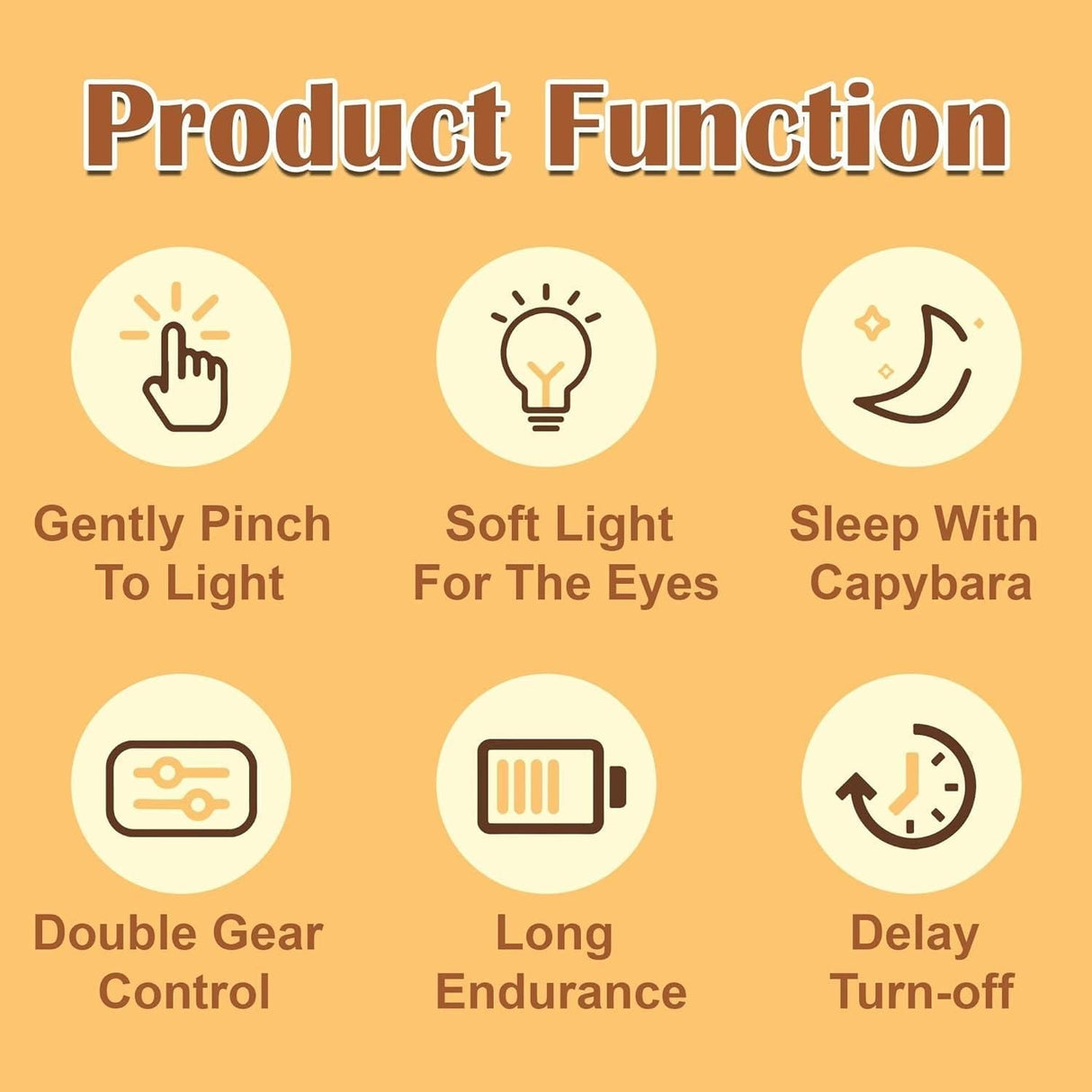 CapySnuggle Light - Capybara Silikon USB Återuppladdningsbart Nattljus Carvallo