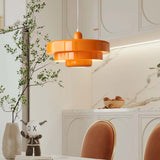 Pendellampa Mid-Century Orange Metallupphängning Carvallo