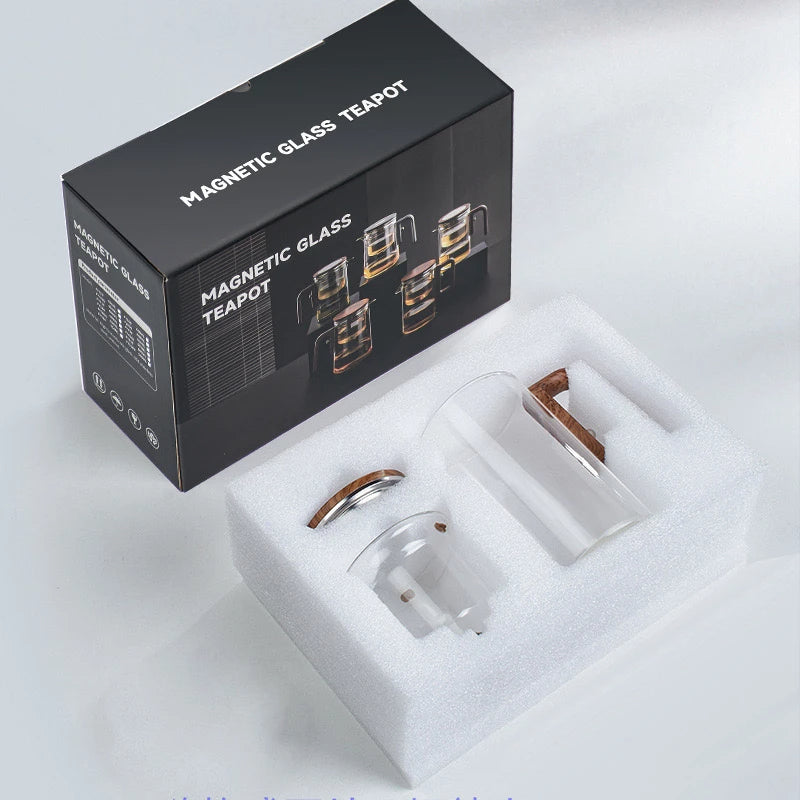 Glas Teapot med Trähandtag Carvallo