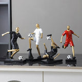 Abstract fotbollsspelare figur i unik heminredning och konstnärlighet Carvallo