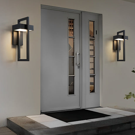 Utomhus Vägglampa Modern Svart LED Lampa Carvallo
