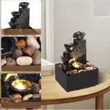 RippleNest - Sofistikerad bordfontän med lugnande vattenström för fridfulla rum Carvallo