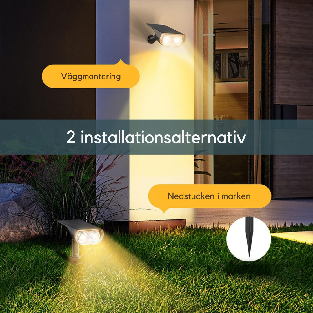 SunBeam – 2-i-1 utomhus solcellslampa Carvallo