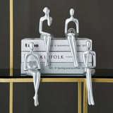 RoyaleGlow Abstrakt Bokhylla Dekor Figuriner för Hem Carvallo