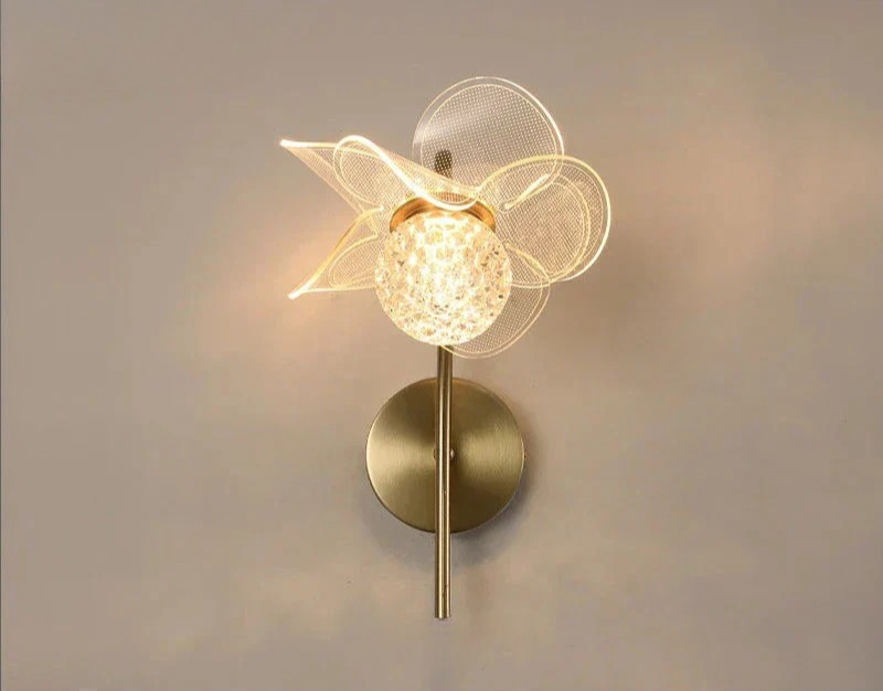 BloomGlow - Modern Blom Vägglampa med LED Belysning Carvallo