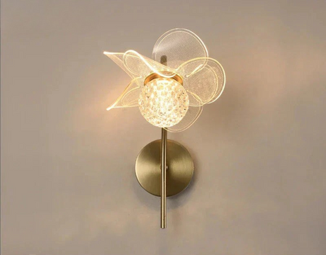 BloomGlow - Modern Blom Vägglampa med LED Belysning Carvallo