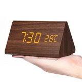 LED väckarklocka med träig digital display Carvallo