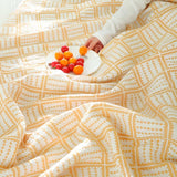 Rutig Mönster Bomulls Filt Carvallo