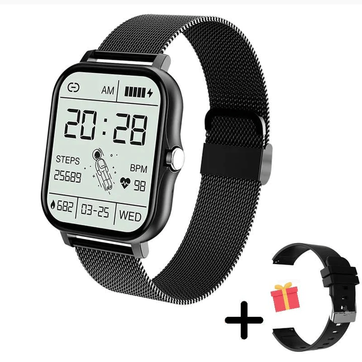 Digital Smart Watch för Män & Kvinnor Med Bluetooth Samtal, Full Touch Skärm, Fitness & Sport Tracker Carvallo