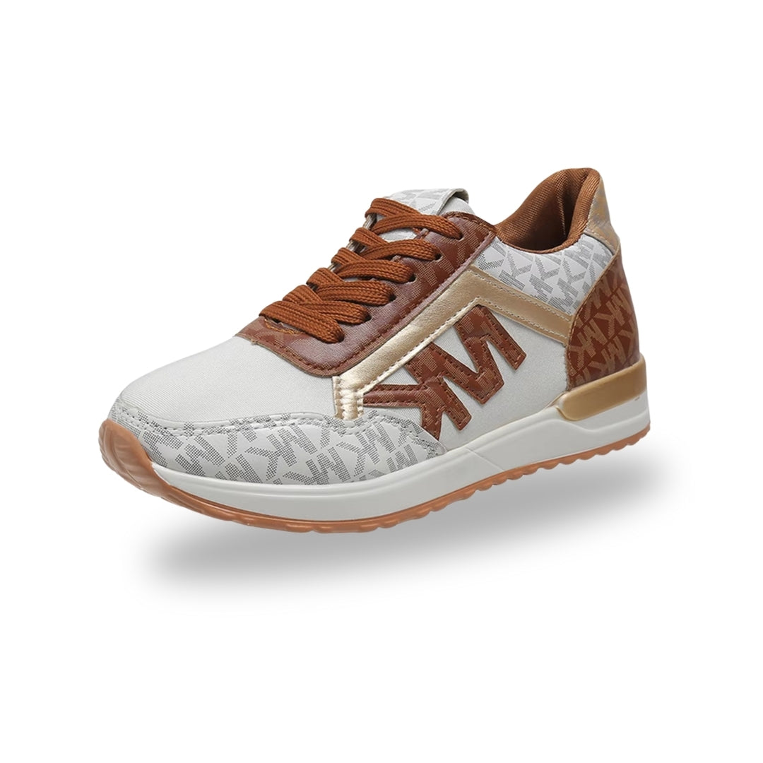 Mira Kline™ Signaturkomfortsneakers-Hemnix-Brun vit-35-Hemnix