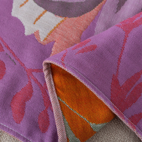 Lila Vildblomma Bomull Badhandduk Carvallo