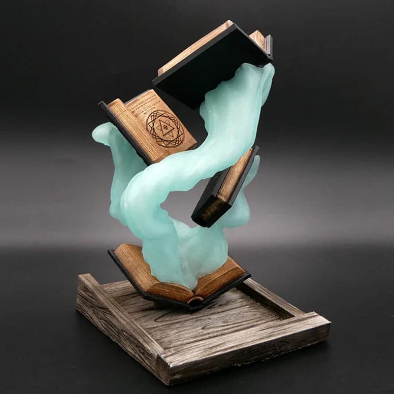 MystiCraft – Flytande öppna böcker med virvlande ånga för en magisk skärm Carvallo