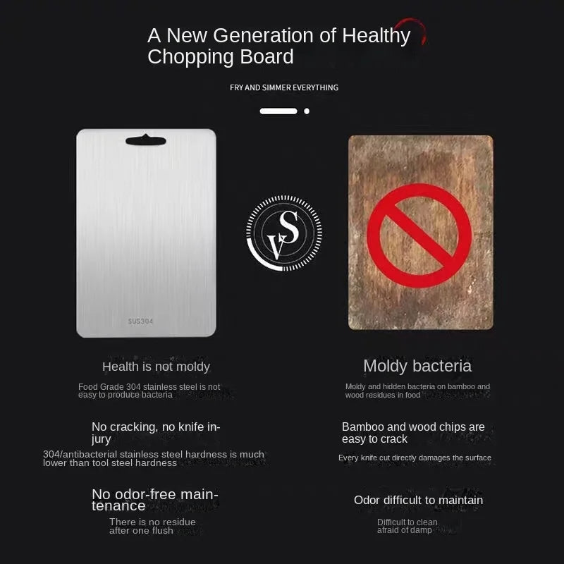 Rostfritt Stål Antibakteriell Matklassad Skärbräda Carvallo