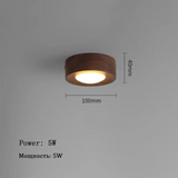 WoodAura - Valnöts Taklampa med LED Spotlight Carvallo