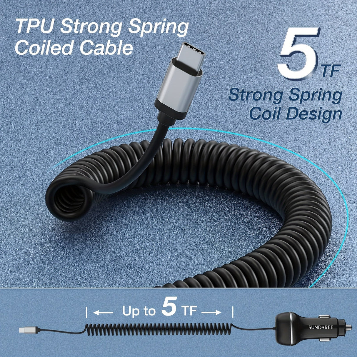 Carvallo Snabbladdare för bilen | USB-C & QC 3.0 | 51W effekt | 3 uttag Carvallo