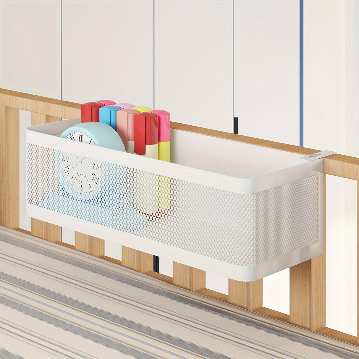 Justerbar metallförvaringskorg med krokar - Bekväm lösning för organisering Carvallo