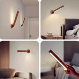 Modern LED-vägglampa – Återuppladdningsbar med touchkontroll | 360° roterbar & magnetfäste Carvallo