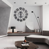 Stille Metallen Väggklocka - Rund Dekorativ Klocka för Vardagsrum Carvallo