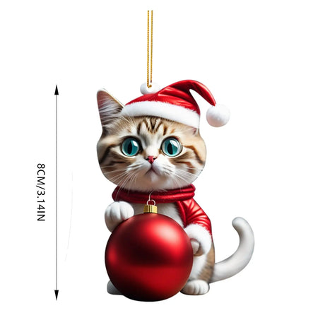 Katt Julprydnad - Söt Festlig Träd Dekoration Carvallo