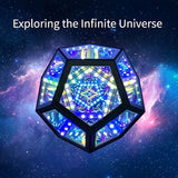 InfinityGlow - Magisk Färgglad Dodekaederlampa med 3D Oändlig Spegel och RGB Belysning Carvallo