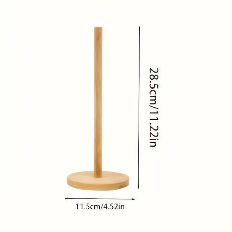 Bamboo Pappershanddukshållare med Naturlig Finish – Stilig och Praktisk för Bänkskivan Carvallo
