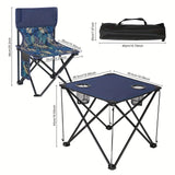 Carvallo Trädgårdssittgrupp Campafleur | 2 Stolar & 1 Bord | Blommönster | Bärbar & Väderbeständig Carvallo