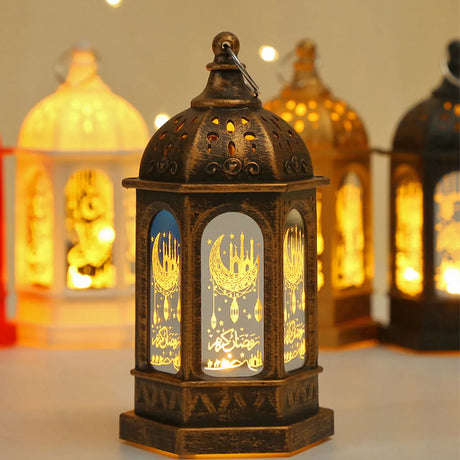RamadanGlow - LED Ramadanlampa – Vintage Dekorativ Lampa med Varmt Ljus Carvallo