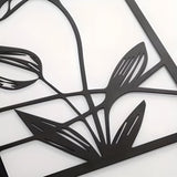 LotusCharm Decor - 4-delat blommor metall väggdekor Carvallo