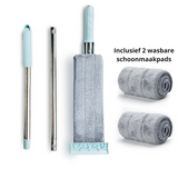 Carvallo FlexiWisch EasyMop | Med vinklad urvridningsfunktion | 2 tvättbara pads | Lätt & kompakt | Används utan hink Carvallo