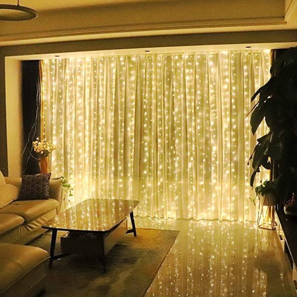 Elegant LED Ljusslingegardin – fjärrstyrd med timer och 8 ljuslägen-Home&inredning-VaruZ-Hemnix