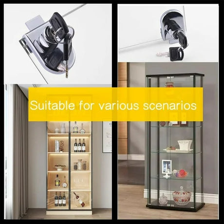 Royaleva Enkel Glas Lås Möbelfäste Säkerhetslås Carvallo