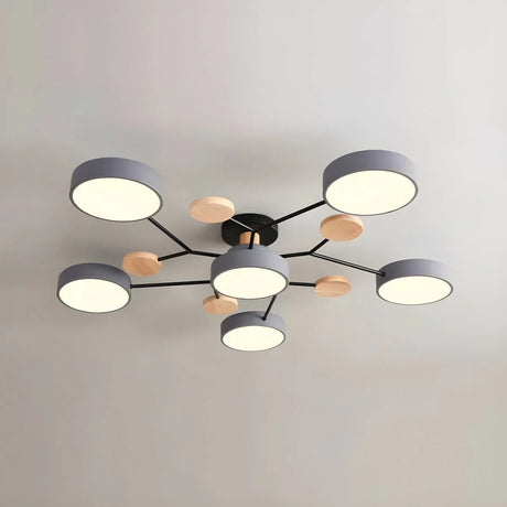 Samtida Semi-Flush LED Taklampa Carvallo